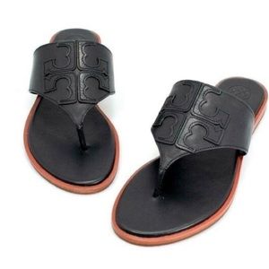 Brand New Tory Burch Jamie Full Leather Thong 7.5